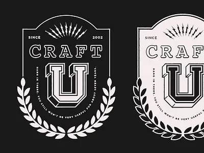 craft school badge lockup logo