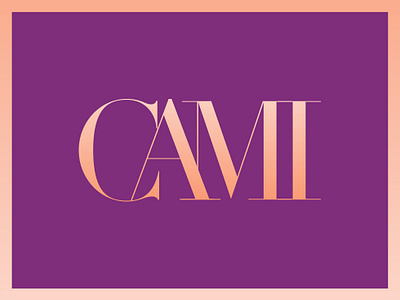 CAMI Logo branding cami cami logo feminine identity lettering logo lux luxury luxury fashion minimal panter vision purple rose gold spa type typeface wellness zara zara logo