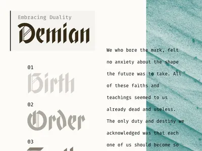 Demian – Type & style exploration album artwork desert metal music art type typogaphy