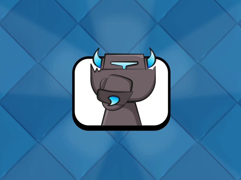 Clash Royale MiniPekka Emote 2d animation clash royale emote illustration