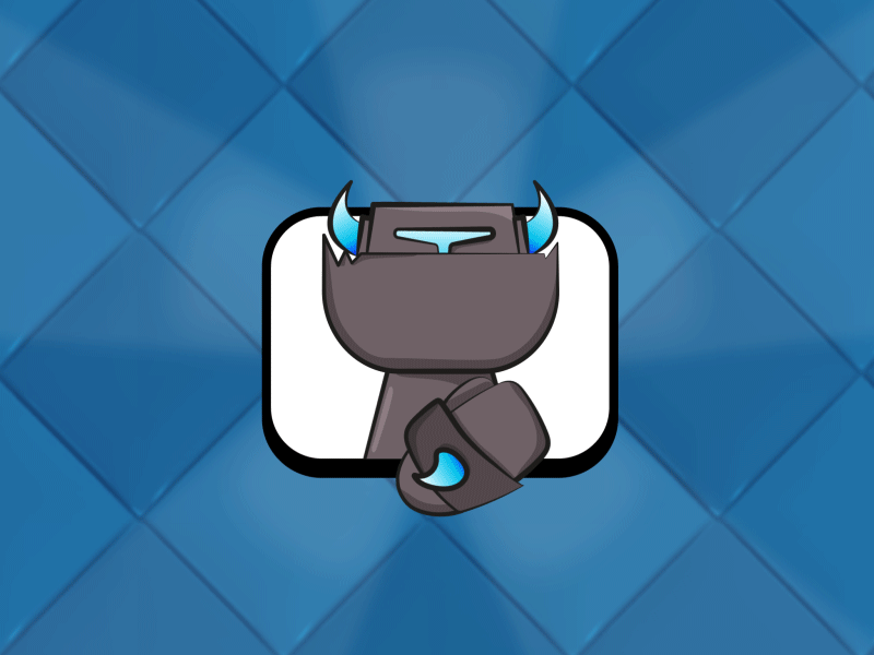 Clash Royale MiniPekka Emote 2d animation clash royale emote illustration