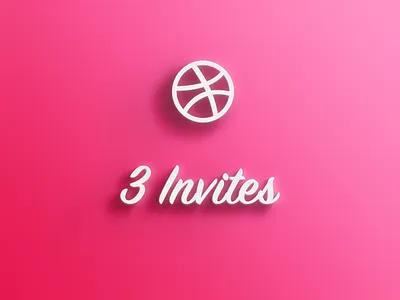 3 Dribbble Invites design icon illustration invite logo typography web