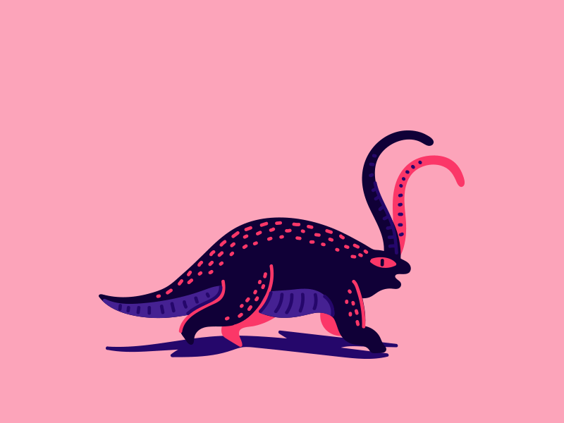 Dino 2d animated gif animation art design flat gif illustration vector