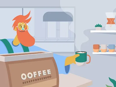 Ooffee Style frame animation art barista character characterdesign characters coffee design illustration inspiration mograph motiondesign studio styleframe thelittlelabs