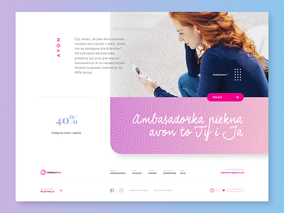 kobietyavon footer dailyui design interface interface design landing page landingpage minimal page site ui ux visual visualdesign web webdesign website