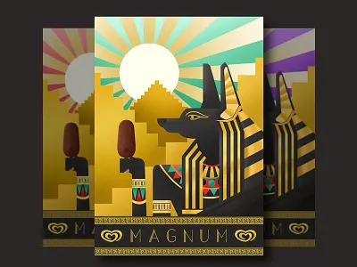 Poster Magnum Walls - Art Deco Style. anubis art deco design magnum poster walls