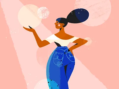 Blue jeans & white t-shirt 6hexcodes challenge character design girl godness illustration jeans light photoshop shirt