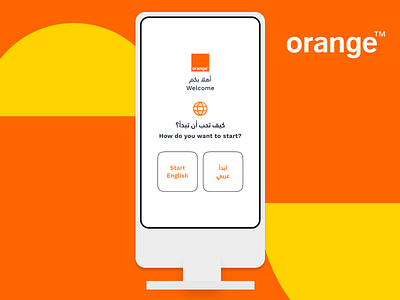 Orange KIOSK Experience branding digital ecommerce experience kiosk minimal store teleco