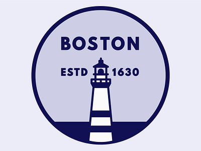 Boston Badge boston design lighthouse logo vector