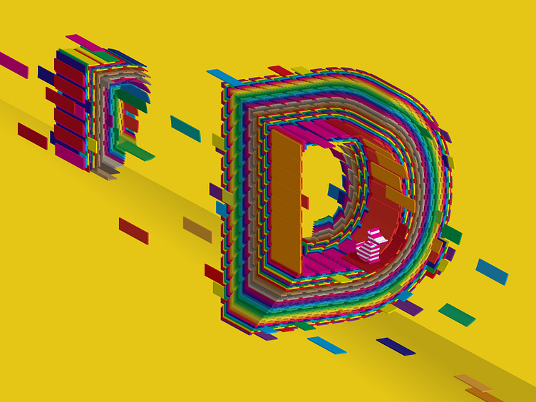 Flying Candy Alphabet / Letter D by Rade Stjepanović on Dribbble