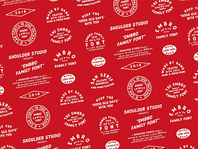 Embro Font adventure badges branding design font font design fonttype illustration lettering logo type typography vector