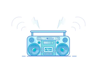 Boom Box beat boombox design icon illustration illustrator logo minimal music songs vector