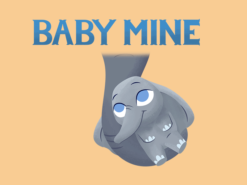 Dumbo Messaging Sticker 2d after effects animation character character animation design disney dumbo gif illustration illustrator motion sticker texture vector