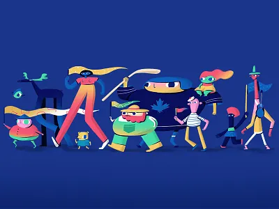 Parade art direction character design design diversity human illustration photoshop