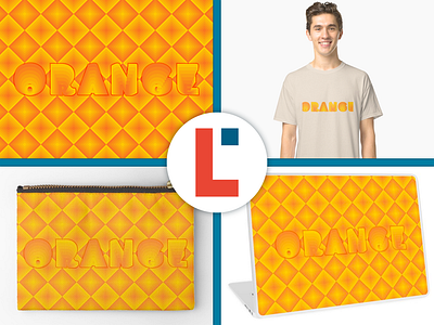 Optical orange squares abstract cartoon comic cubic cut depth endless geometric grid illusion optic optical orange overlay pop retro solar square sun yellow