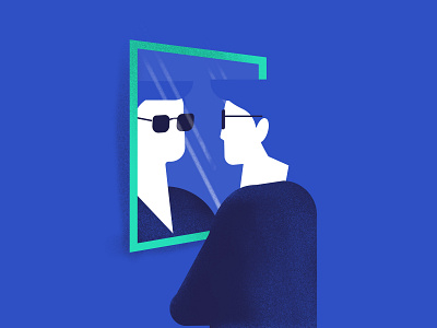 Concept - Reflect and review drawing flat design illustration procreate sketch
