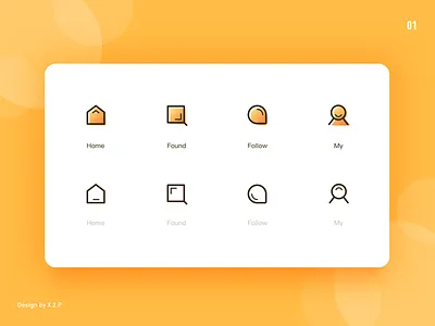 Tabbar Icon design follow found home icon linear icon my sketch tabbar
