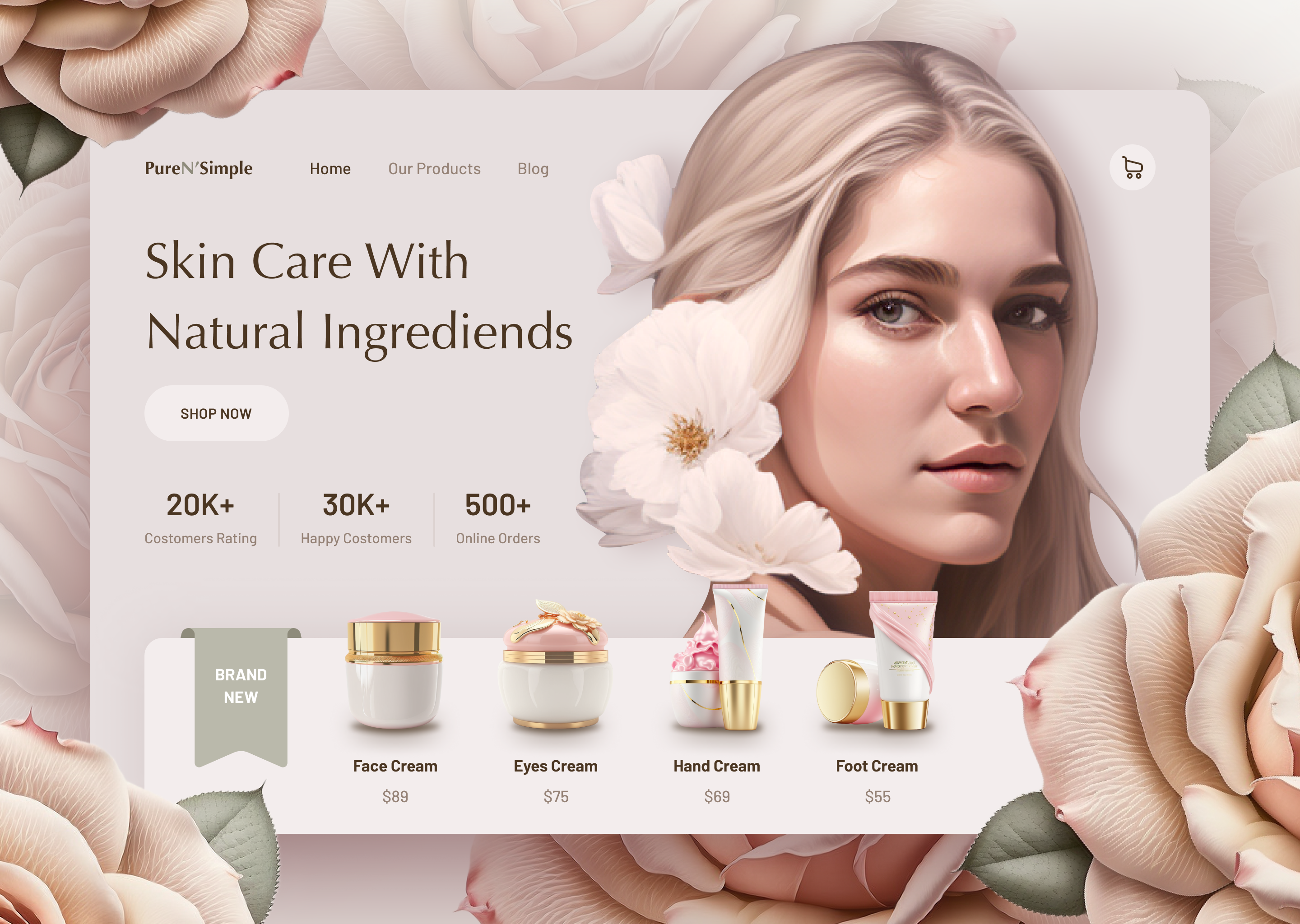 Browse Thousands Of Skin Care Products Website UI Design Images For ...