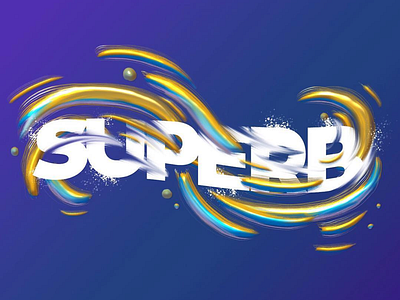 Superb Type 3d art custom type hand lettering illustration lettering typography