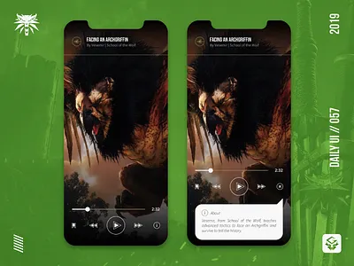 Video Player | #dailyui 057 app branding dailyui design game icon illustrator interface mobile ui ux vector