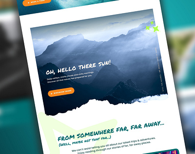 Travel & Tours | Mobile landing page adventure e commerce figma lander landing page product design tours travel turquoise ui design web design web product website