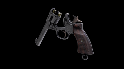 Revolver, No.2 Mk.1 (3D Model) 3d 3dmodel 3dmodeling blender game gameassets illustration pistol realistic render revolver weapon