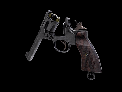 Revolver, No.2 Mk.1 (3D Model) 3d 3dmodel 3dmodeling blender game gameassets illustration pistol realistic render revolver weapon