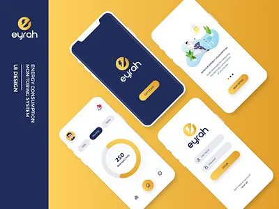 Eyrah Mobile App device mockup energy monitoring app eyrah icon design mobile apps mobile mockup mobile ui mobile ui design mobile website mockup modern ui ui design ui ux design user interface design ux design web design website website design wireframe design
