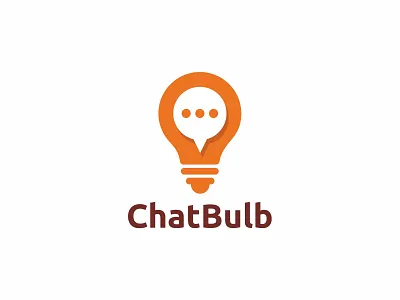 Chat Bulb app art awesome brand branding bulb chat company design designer dualmeaning graphic hidden meaning icon illustration inspiration logo monogram vector