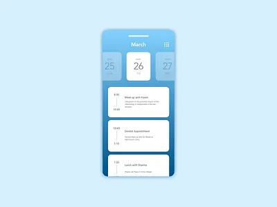 Daily UI Challenge 071 -Schedule dailyui design ui