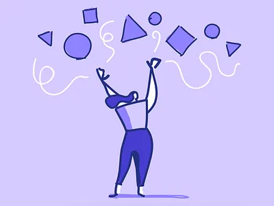 sorting flat illustration minimalist purple vector