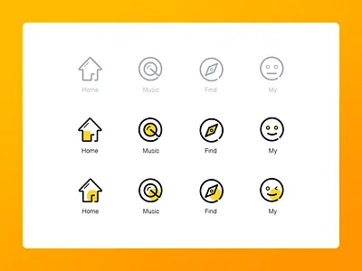 tabbar app design icon illustration tabbar ui ui icons uikits
