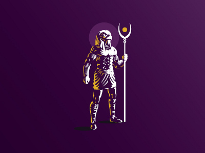 Horus animal art bird deity design design art egypt fab design falcon god horus illustration logo man myth mythology