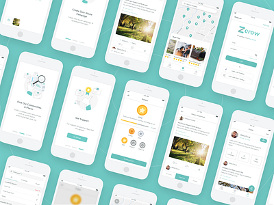 Hello Dribbble! app case study debut design first shot ios ui ux zero waste