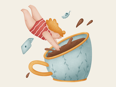 Make a coffee break illustration