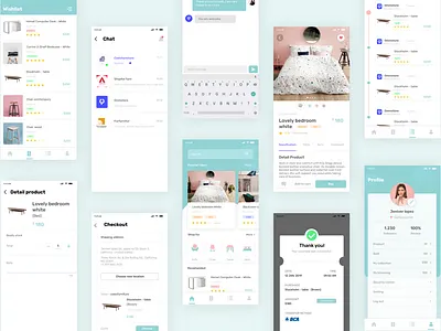 Furniture E-commerce Apps app apps bedroom branding design ecommence ecommerce app exploration furniture furniture app furniture design furniture shop interface order details profile shop app ui ux wishlist