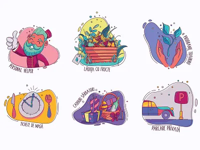 Employee Benefits icons character design illustration vecor vector artwork vector icons