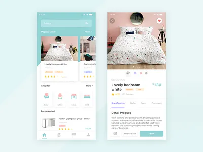 Furniture E-commerce Apps app apps bedroom branding design ecommerc exploration furniture furniture app furniture shop interface landing page logo ui ux