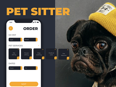Mobile App - Pet Sitter - Mobile App Design - Part 1 brand branding design graphic design graphic designer interaction interaction design interface interface design mobile mobile app pet promo ui usability ux uxui design web web design web designer