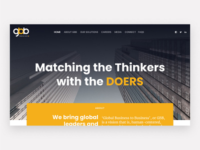 GBB©- Building Markets, Building Ideas. landing page real estate rebranding site ux ux ui website