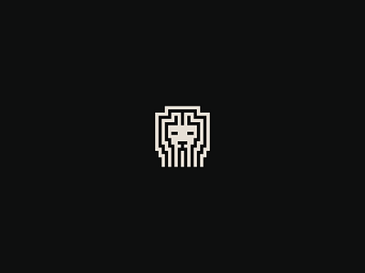 Lion Logo abstract animal animal logo design flat grid lion lion head logo minimal square vector