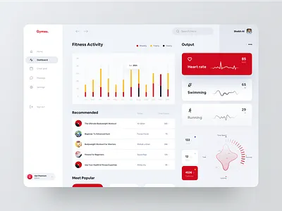 Fitness Tracking Dashboard dashboard fitness app luova studio tracking ui web app web application design web appliction