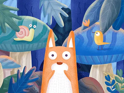 Stunned fox illustration ui ux 插图 插画 设计