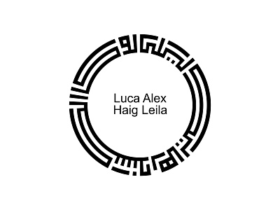 Circular Typography Arabic circle logo circular logo logotype typogaphy