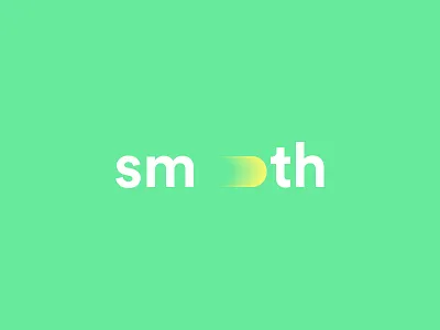 Smooth Logo blend concept gradient green logo smooth typography