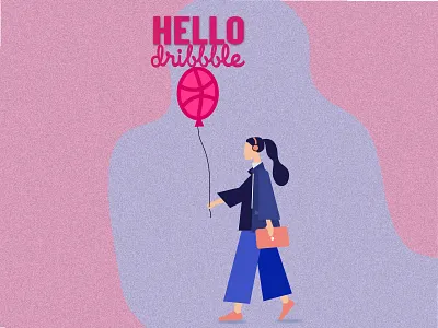 HELLO dribbble!.. adobe illustrator graphic design hello dribbble illustration art