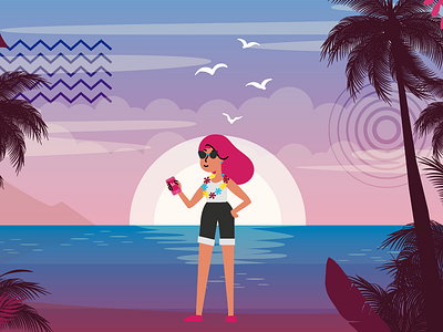 Vacations mode 🏖🏖 animation illustration motion design
