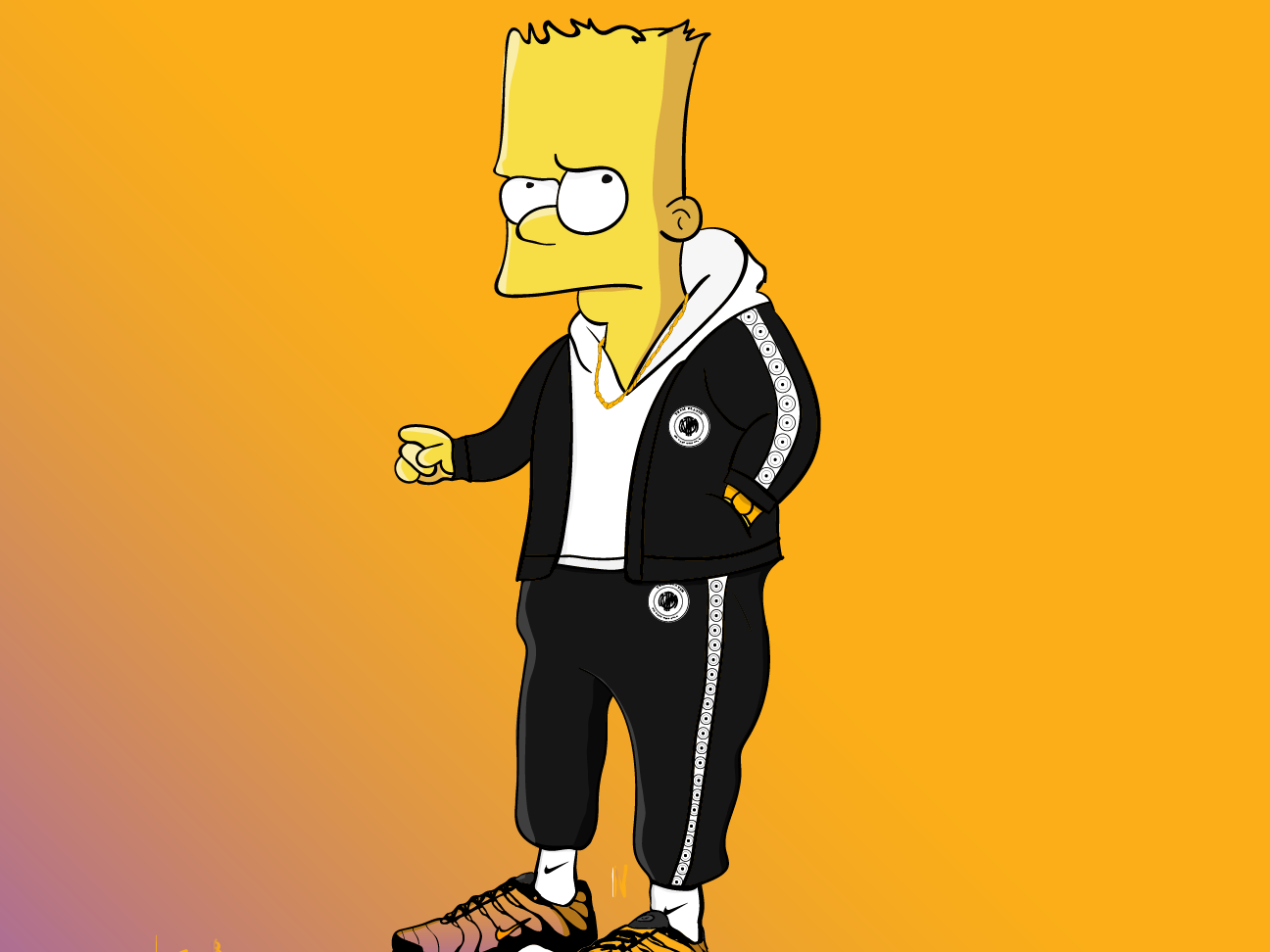 simpsons wearing nike