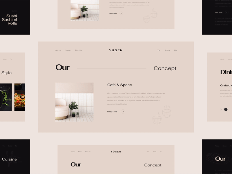Yūgen Café & Space - Website - Landing Pages