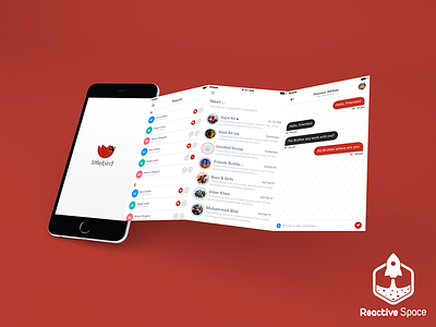 Littlebird branding clean design design agency flat illustration ios little bird logo minimal red social app social media app ui vector